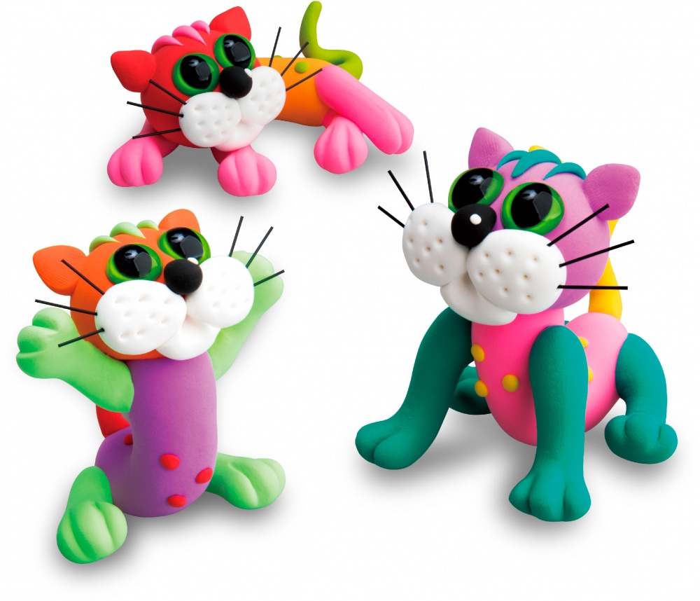 Набір для творчості Paulinda маса для ліплення Super Dough Котики 081556