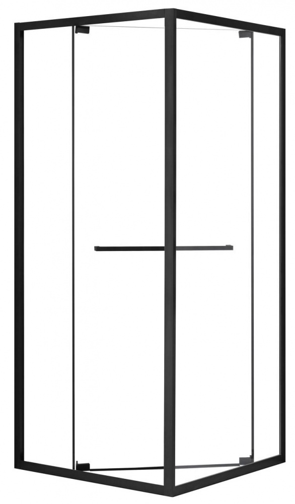 Душевое ограждение EGO EGOIST SLIDE 90х90х200 см, стекло проз 6мм, проф черный алюм