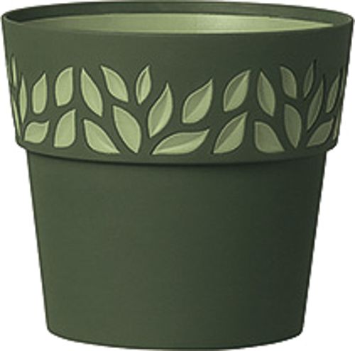 Горщик пластиковий Stefanplast Opera Orfeo круглий 1,5л темно-зелений (94202) 