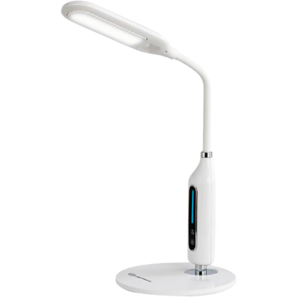 Настольная лампа LightMaster DE1143 LED 8 Вт белый с серебристым 