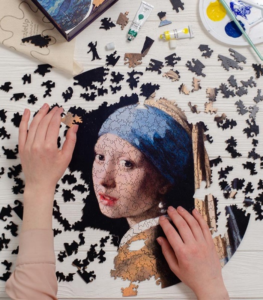 Пазл деревянный Девушка с жемчужной серёжкой PuzzleUp 