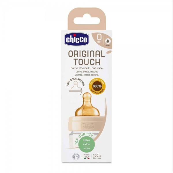 Бутылка детская Chicco Original Touch 150 мл от 0 месяцев медленный поток 27710.30