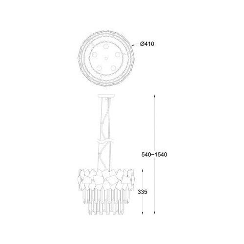 Люстра підвісна Zuma Line Quasar 5x40 Вт E14 золото 