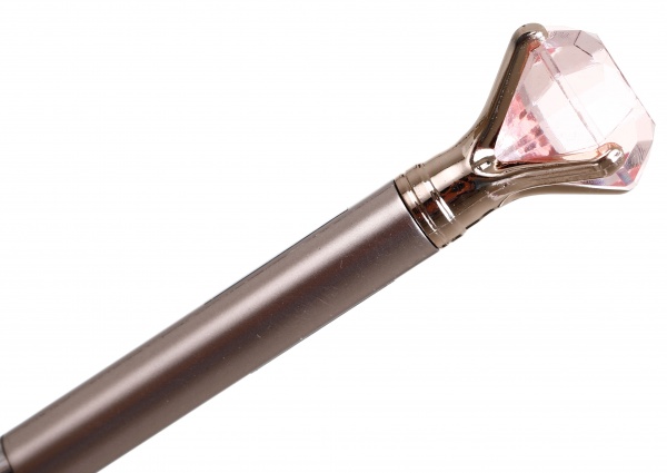 Ручка кулькова Діамант рожеве золото чорнило синє 