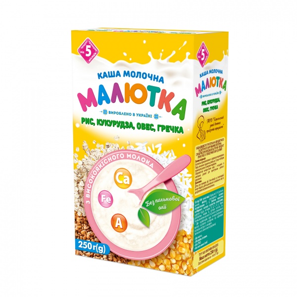 Каша молочная Малютка Хорол от 5 месяцев 4 злака 250 г 