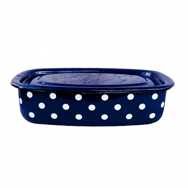 Ємність для їжі з кришкою емальована 1,5 л 2508/4споль Idilia