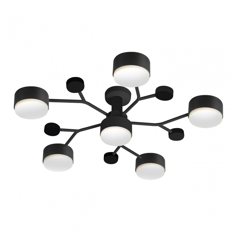 Люстра стельова Eurolamp Iron Glow 6xGX70 чорний LED-LR-6хGX70(black)