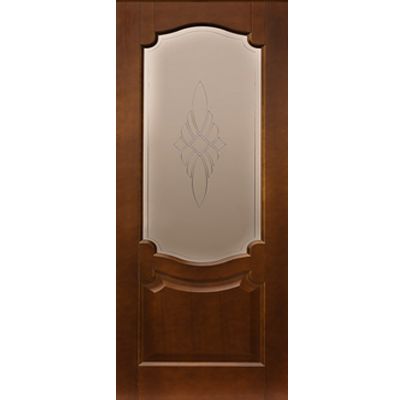 Двері полотно Terminus №09 70 см каштан скло з малюнком