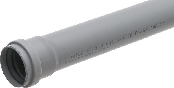 Труба з розтрубом ПВХ 1,8х50х1000 мм