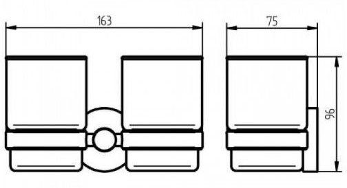 Стакан для зубных щеток Haceka Kosmos Black