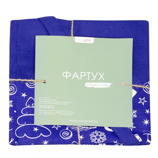 Фартук синий с рисунком Homeline