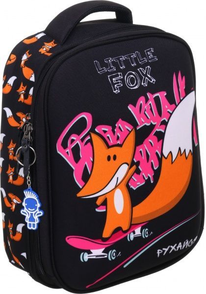 Ранець шкільний Bagland Turtle Littel Fox Move чорний суб.1037 (13470)