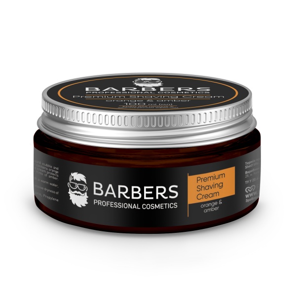 Крем для бритья Barbers с увлажняющим эффектом Orange-Amber 100 мл
