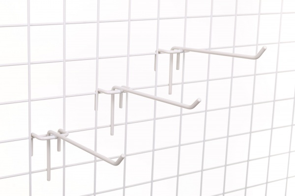 Крючок двойной 150 мм 10шт. белый