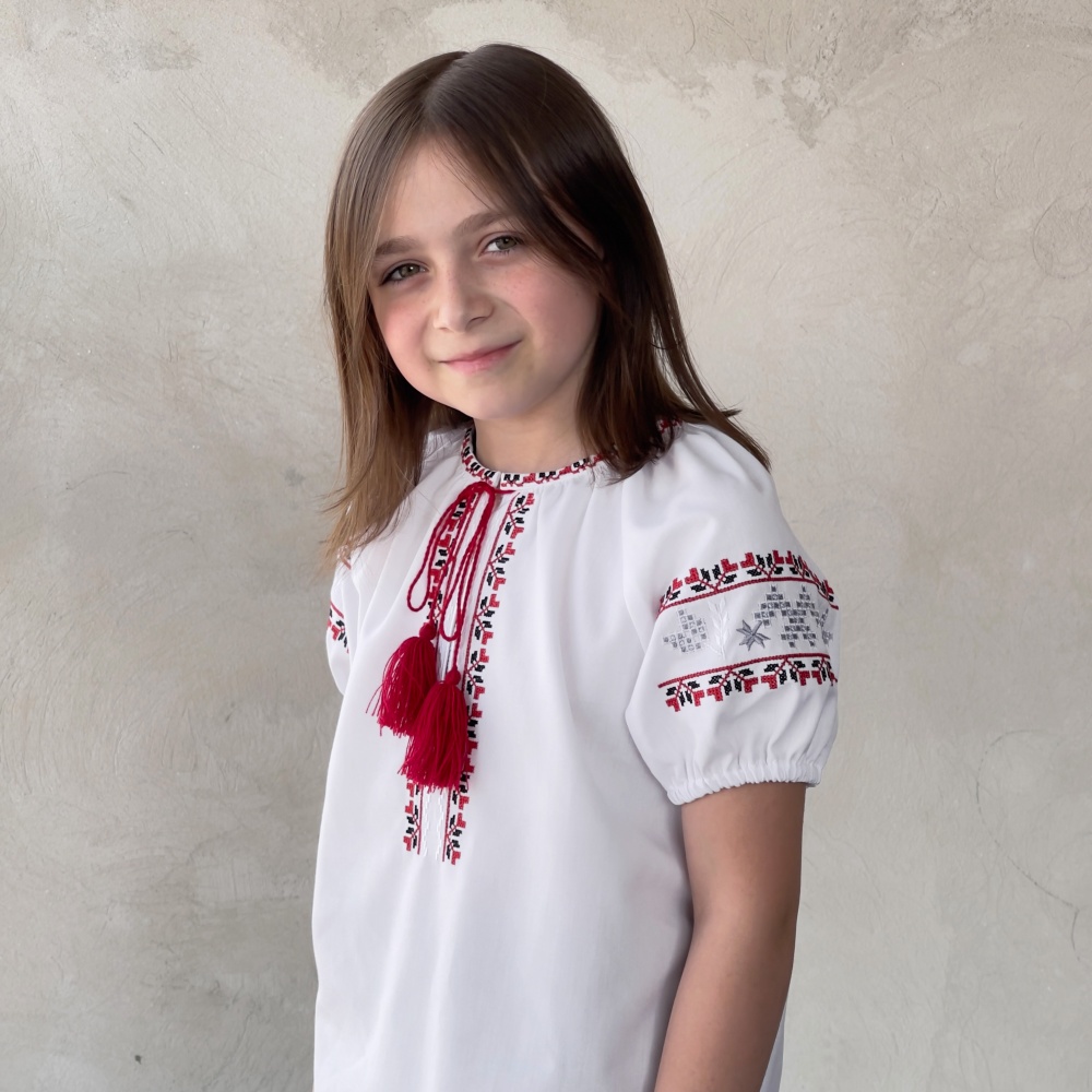 Вишиванка для дівчаток Едельвіка р.146 білий 160-25/09