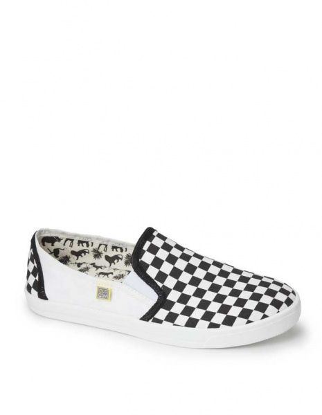 Слипоны Oldcom Шахматка р.32 черный с белым 