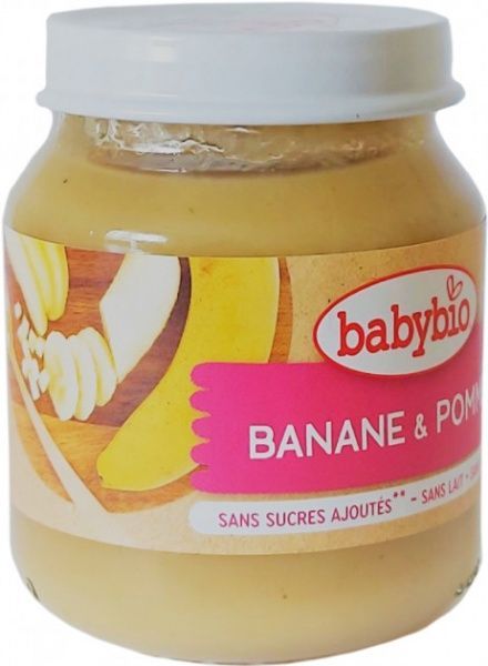 Пюре Babybio з яблука та банану 130гр 51077 
