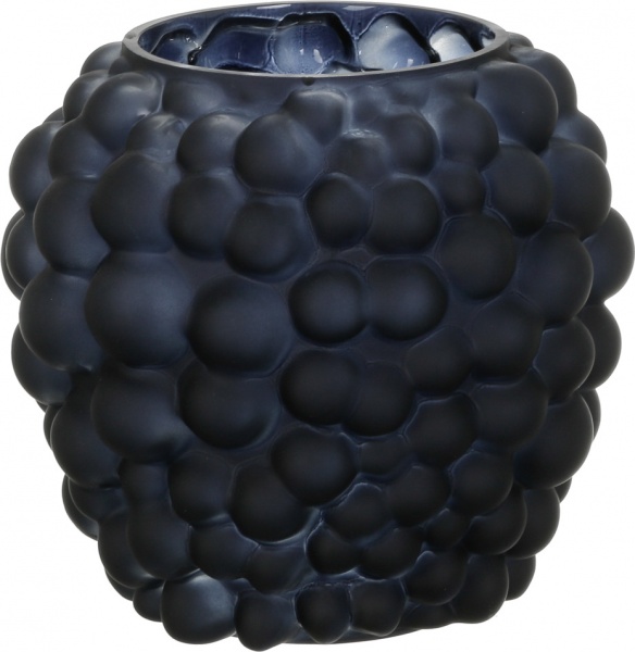 Ваза стеклянная Bubbles 20 см черная 