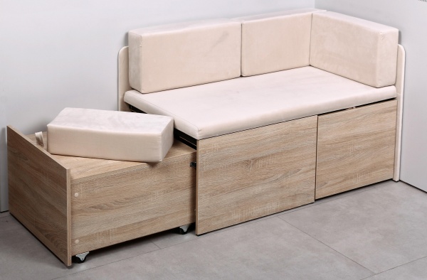 Уголок кухонный Найс 1210(1780)х660(1170)х770 мм дуб сонома / серый 