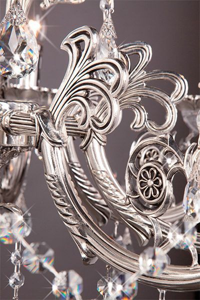 Люстра підвісна Strotskis Carolina 8x60 Вт E14 сріблястий 230/8 