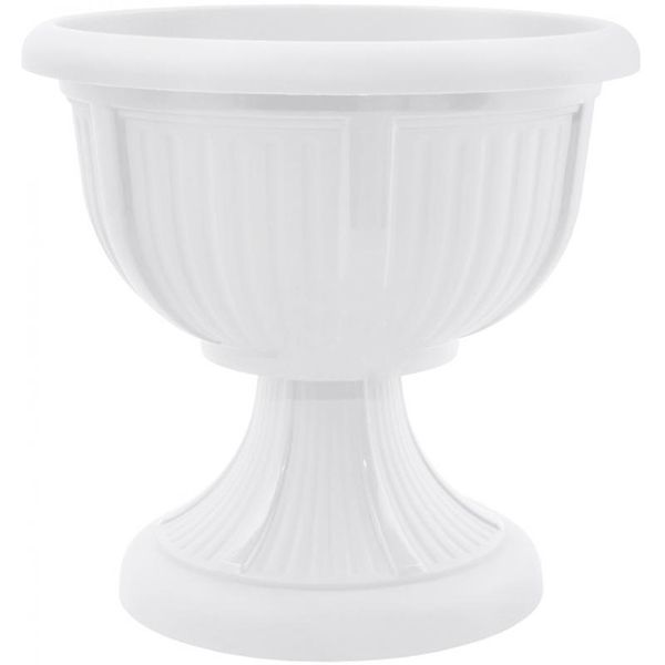 Вазон пластиковий Алеана Леон круглий 1,8л білий (114004) 