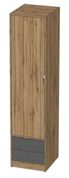 Пенал напольный Lion закрытый Джуниор дуб аппалачи/антрацит 