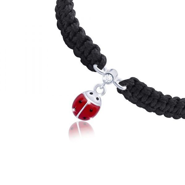 Браслет плетений UMa&UMi Божа корівка червона