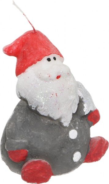 Свеча Санта серый 8х11 см Фитор