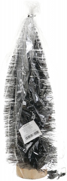 Елка декоративная настольная черная 13x40 см