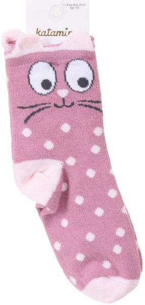 Шкарпетки для дівчаток KATAMINO K21016 р.5-6 світло-рожевий 