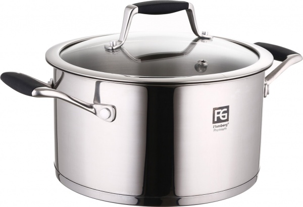 Кастрюля со стеклянной крышкой Nature 20 см 3,5 л Flamberg Premium