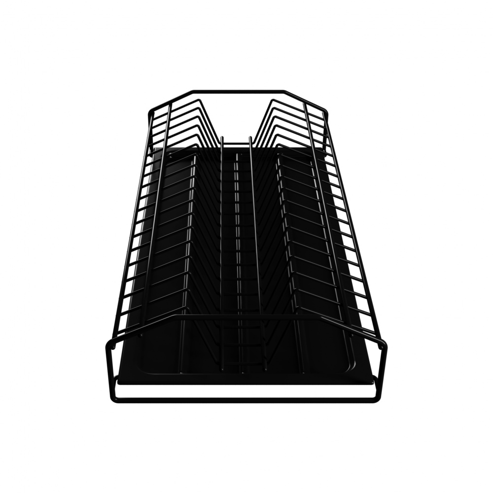 Сушарка для посуду DC однорівнева 600 мм термопластична чорна без борта
