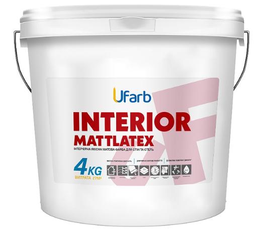 Краска интерьерная акриловая Ufarb INTERIOR Mattlatex мат 2,7л 4кг