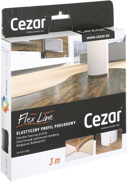 Профиль Flex Line 078 Cezar гладкий скрытый крепеж 40x3000 мм светло-серый 