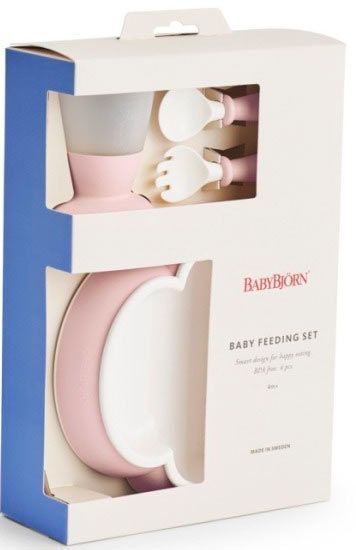 Набор посуды BabyBjorn Baby Feeding Set Powder Pink Розовый