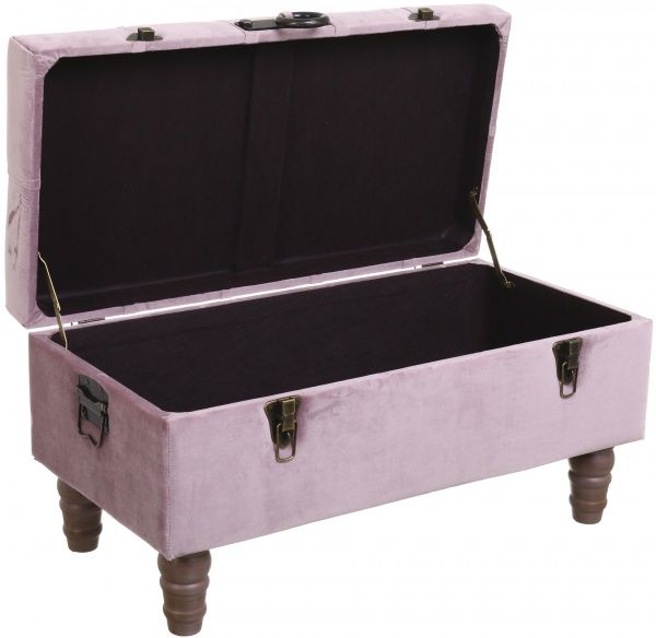Сундук-пуф Shic B розовый, 71,5х37х36,5 см велюр 