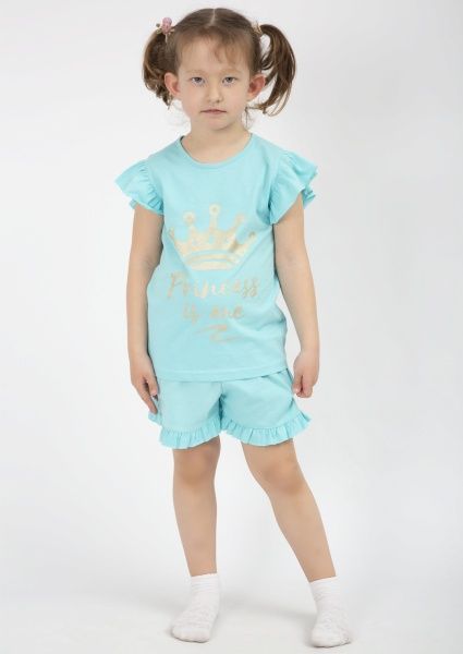 Комплект для дівчаток Roksana р.128-134 бірюзовий №0018/12143 