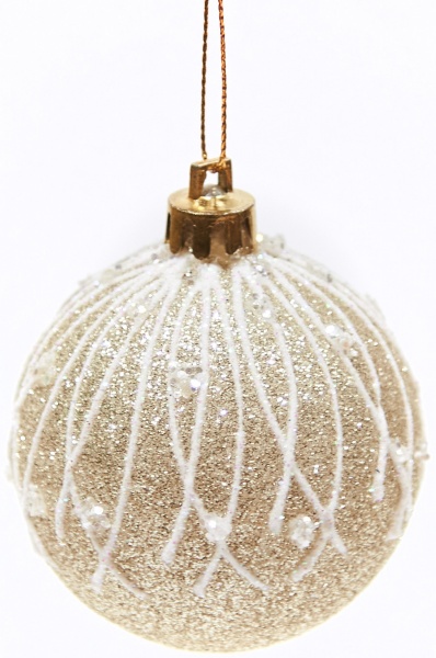 Куля новорічна Іскра шампань