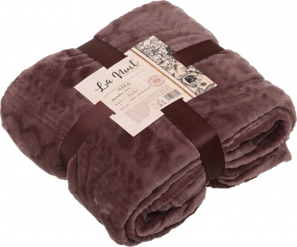 Плед Basic Iron 200x220 см коричневый La Nuit 