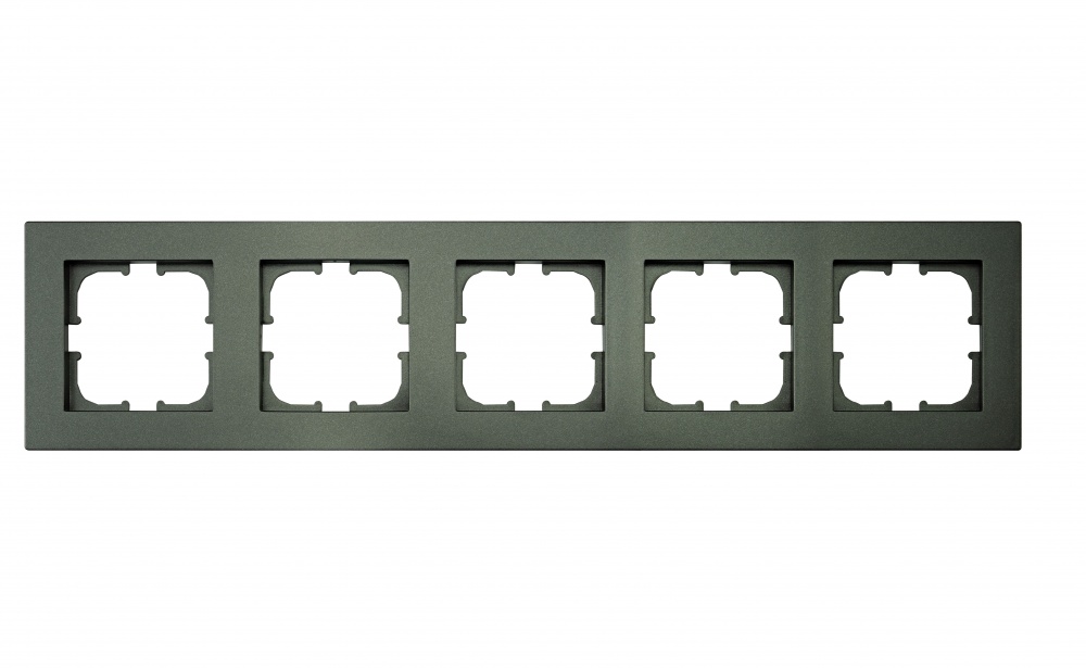 Рамка пятиместная EXEN Karell горизонтальная антрацит 200-130000-105