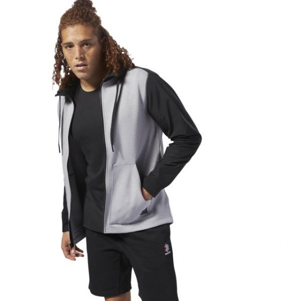 Джемпер Reebok TS Full-Zip Hoodie CY4914 р. XL сірий