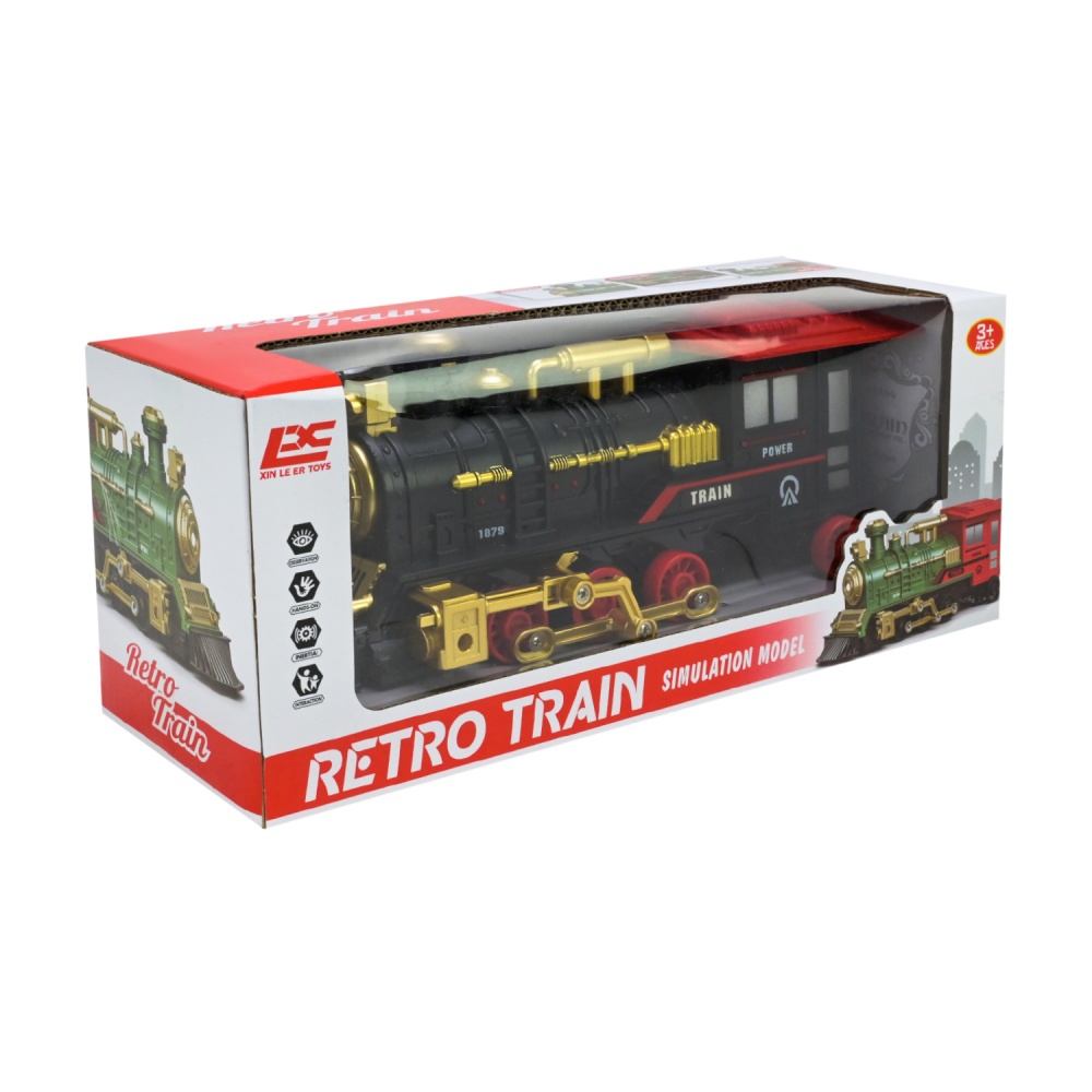 Паровоз інерційний Shantou у стилі ретро 801B