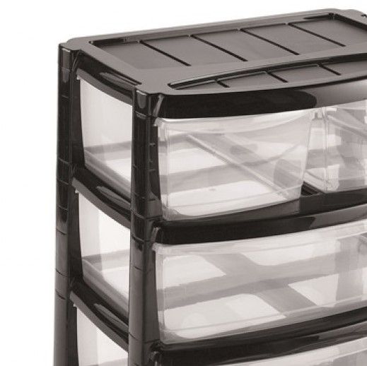 Комод пластиковий Heidrun 1527 Professional чорний 605x400x550 мм