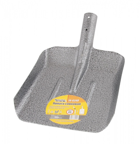 Лопата совковая MASTERTOOL 235х285х360 мм молотковая покраска 0,9 кг 14-6249