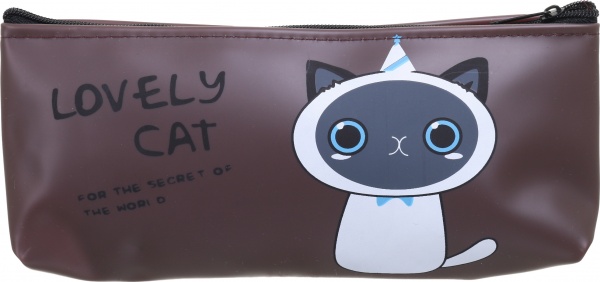 Пенал школьный Кот-космонавт Nota Bene коричневый