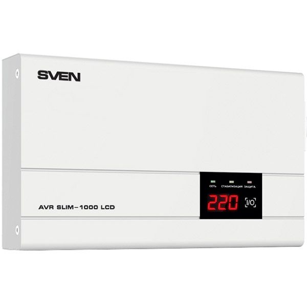 Стабилизатор напряжения Sven AVR Slim-1000 LCD