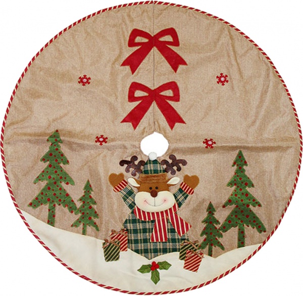 Декорация новогодняя SHENZHEN NANSING SCIENCE коврик под елку с лосем 107 см 