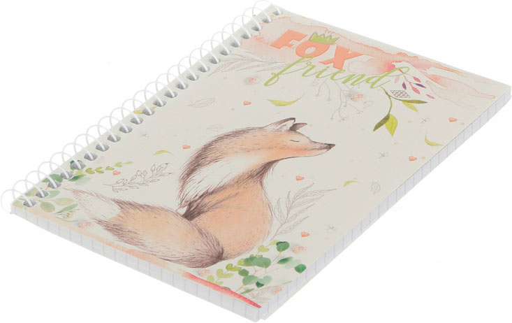 Тетрадь школьная А6 на пружину 60 листов в клеточку