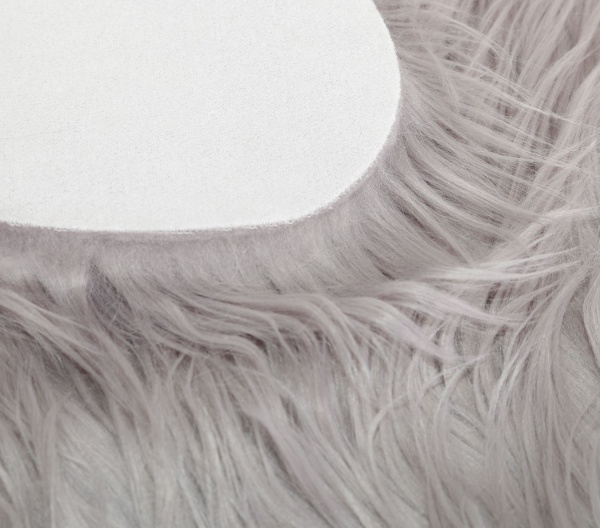 Килим KM штучне хутро 50х90 см сірий поліестер