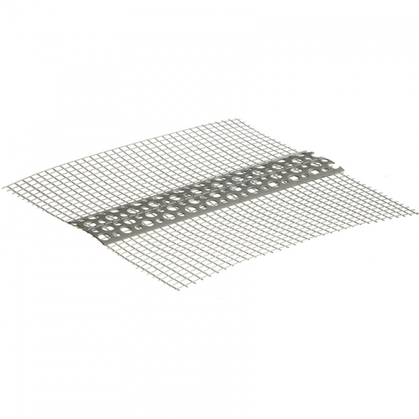 Кутник ПВХ фасадний перфорований з сіткою ШТУКАТУР 100х100 мм 15 м 